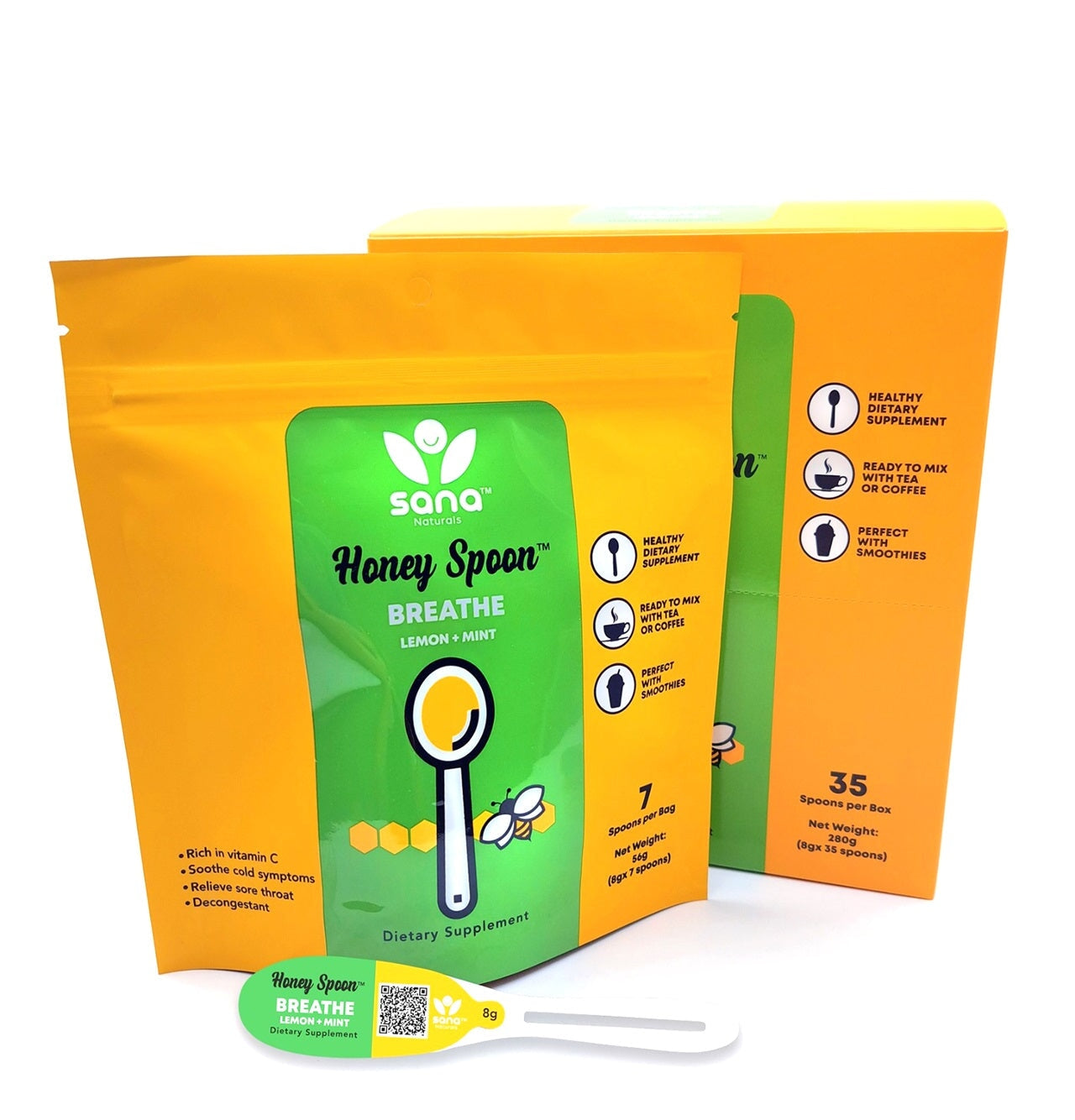 
                  
                    Sana Naturals Breathe Honey Spoons - 35 ct Box ($1.10/spoon)
                  
                