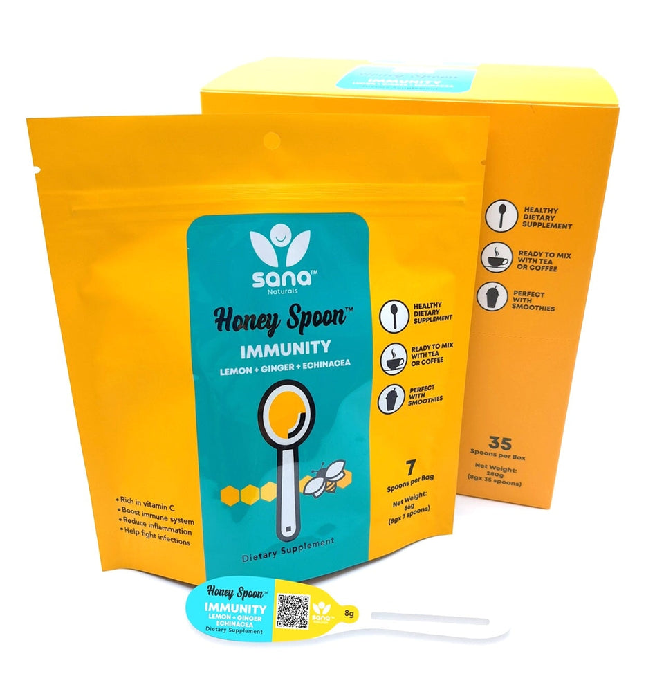 
                  
                    Sana Naturals Immunity Honey Spoons - 35 ct Box ($1.10/spoon)
                  
                