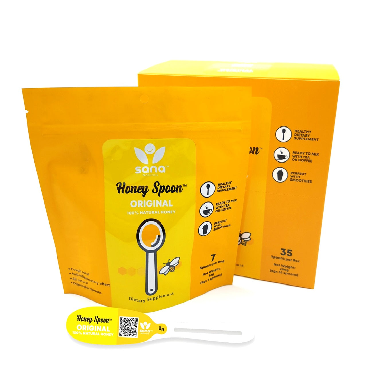 
                  
                    Sana Naturals Original Honey Spoons - 35 ct Box ($1.10/spoon)
                  
                